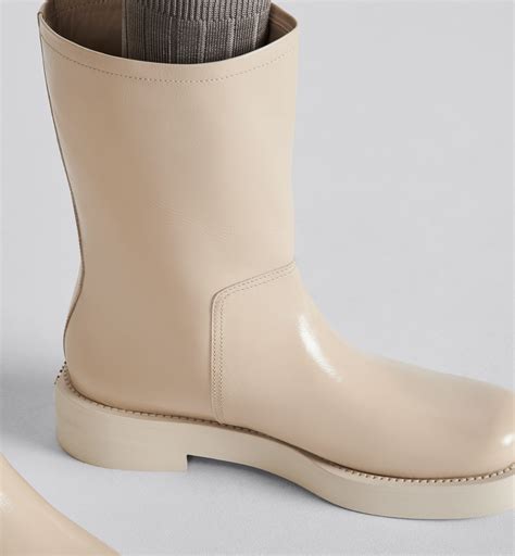 Dior Carlo Boot Cream Crinkled Calfskin